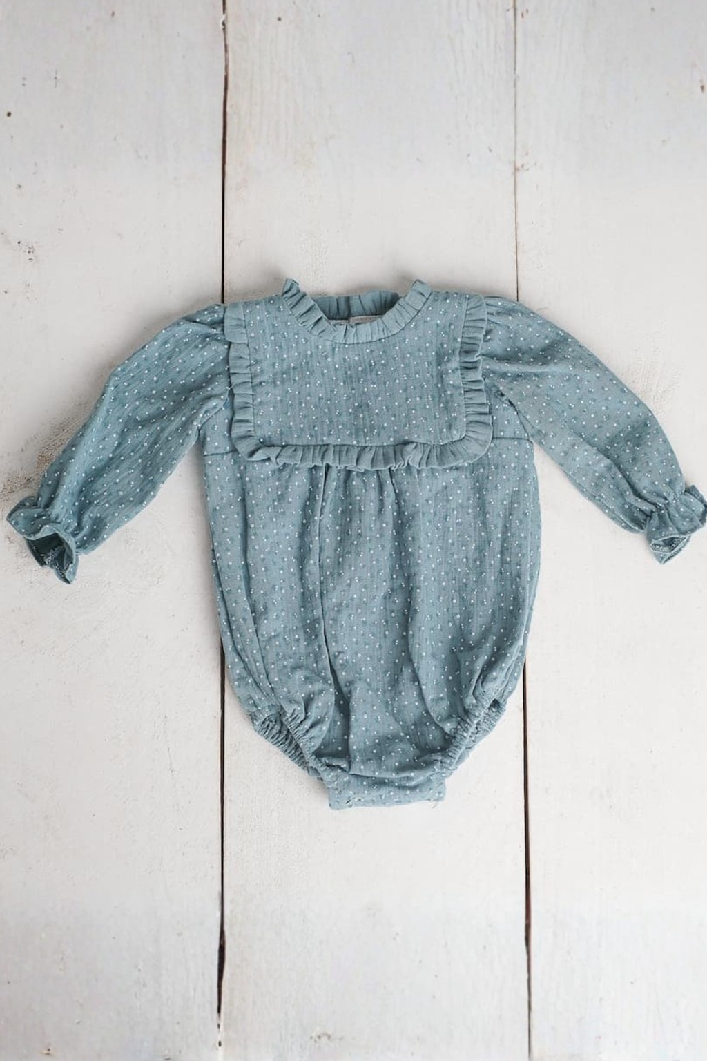 Pelele Boble Verde Florecitas