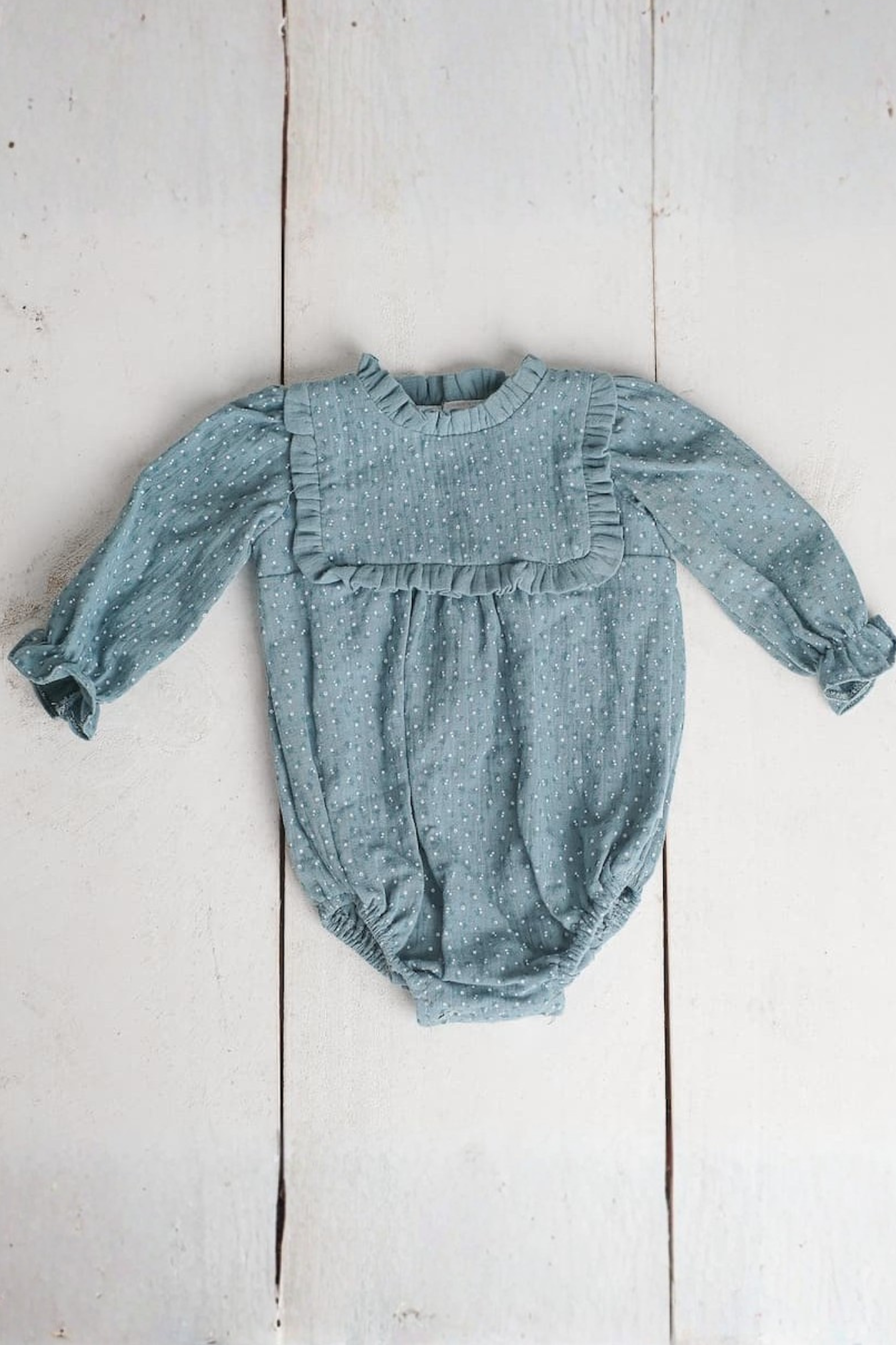 Pelele Boble Verde Florecitas