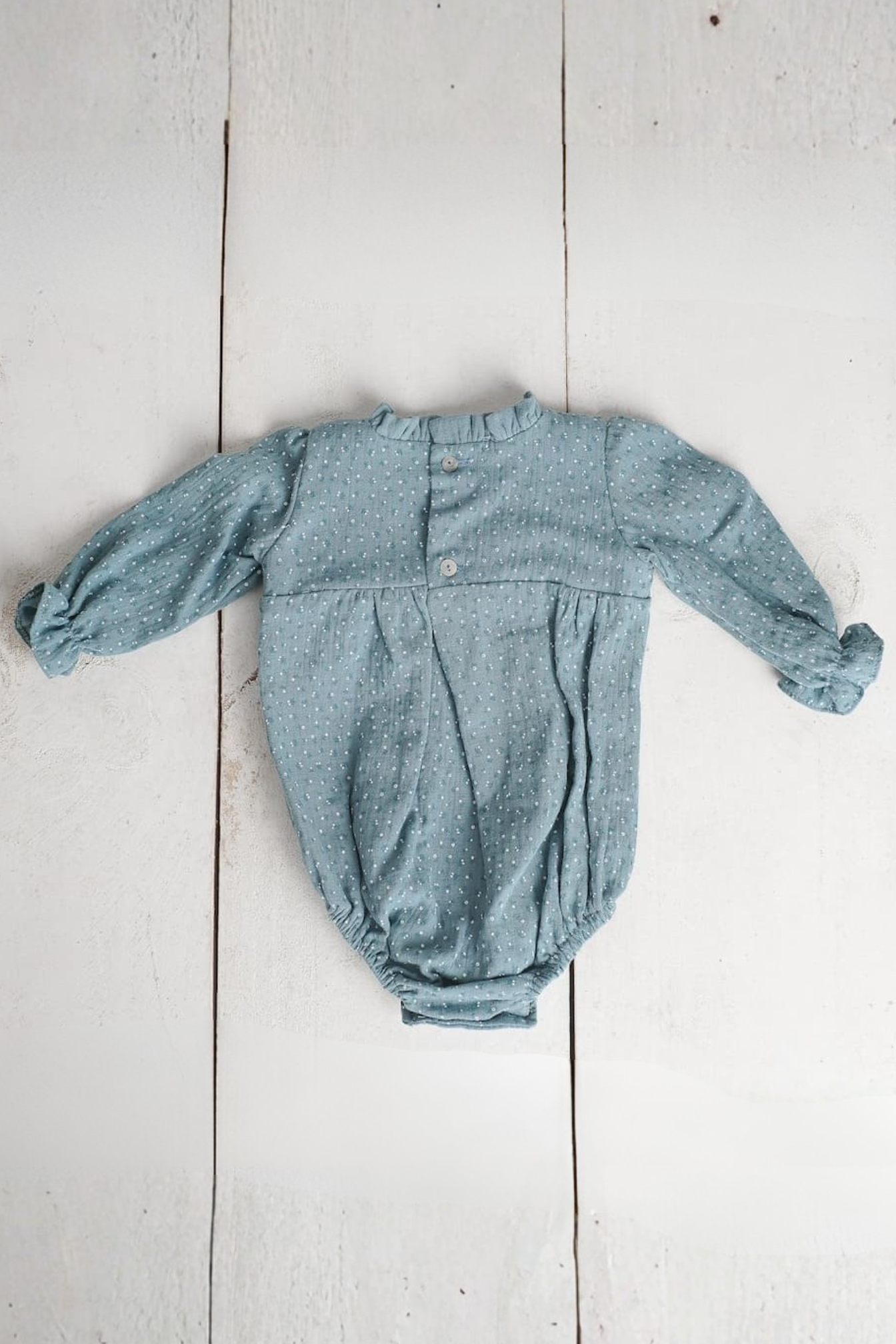 Pelele Boble Verde Florecitas